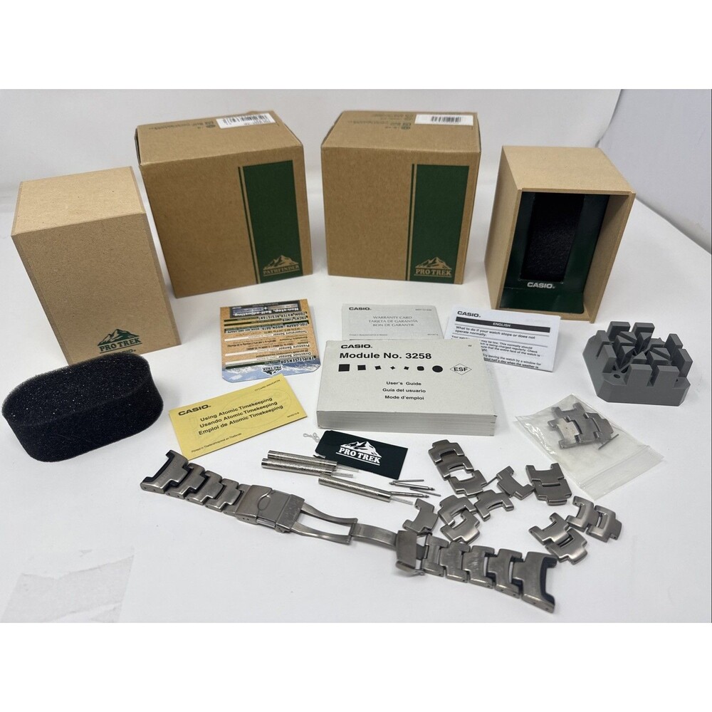 BOX & PAPERWORK ONLY - CASIO PRO TREK Solar Sensor Watch Parts Links - NO WATCH